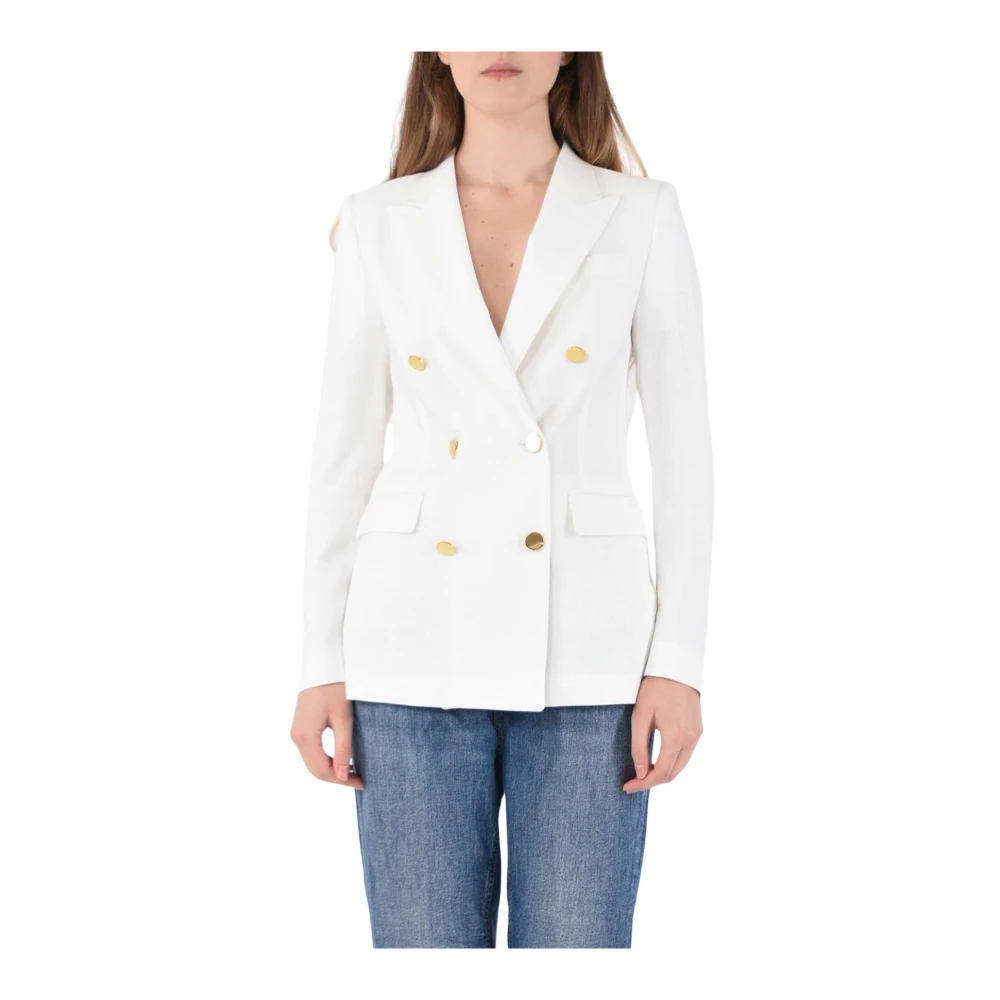 Tagliatore Double-breasted jas met puntige revers White Dames