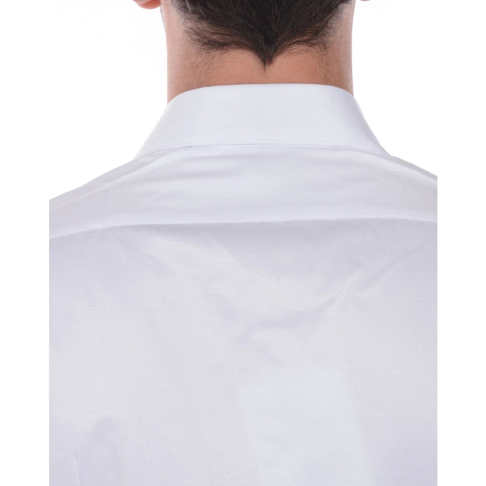 Daniele Alessandrini Basic V-Hals Shirt White Heren