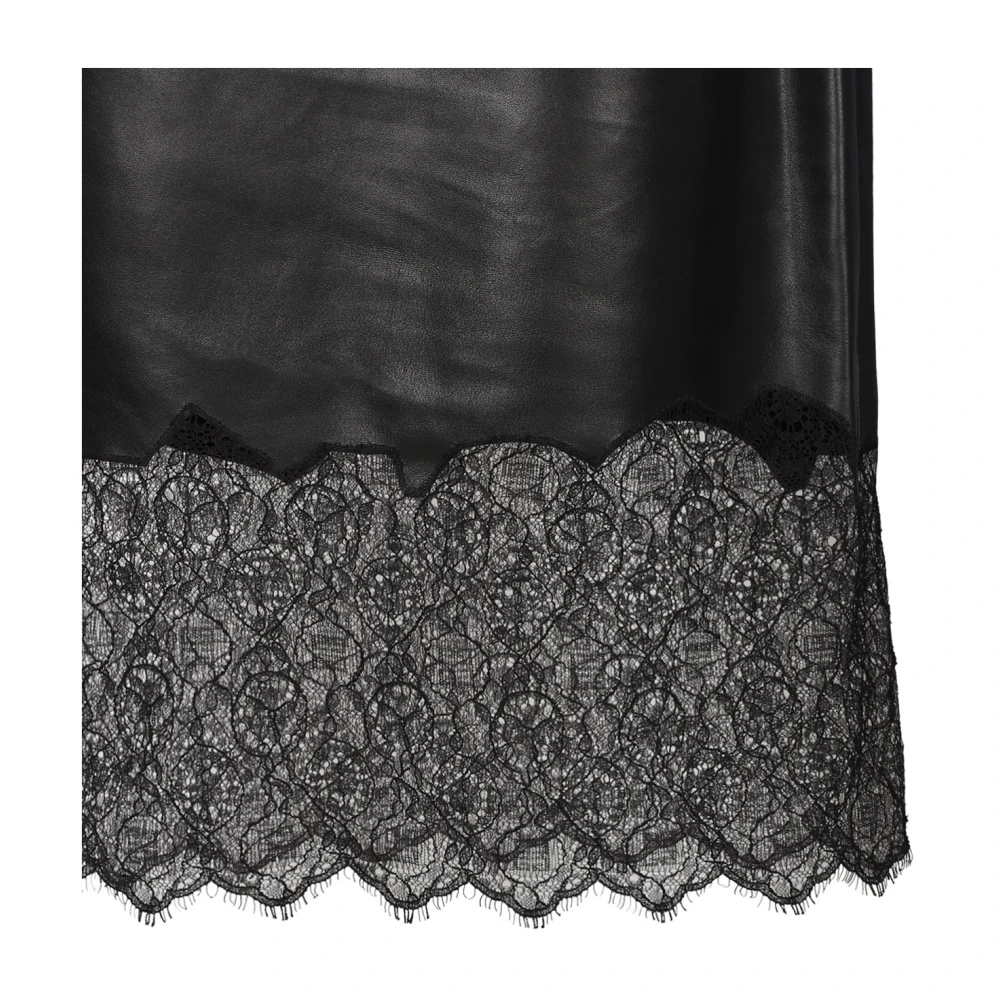 Givenchy Zwarte Midi Jurk met 4G Kant Black Dames