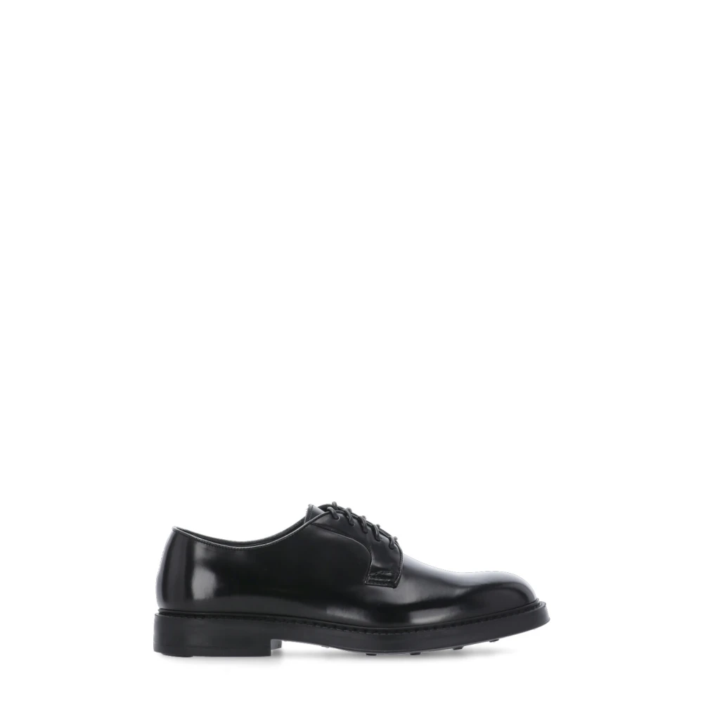 Doucal's Men's Black Dress Shoes, 8 Uk, Leather Lace-Up Shoes