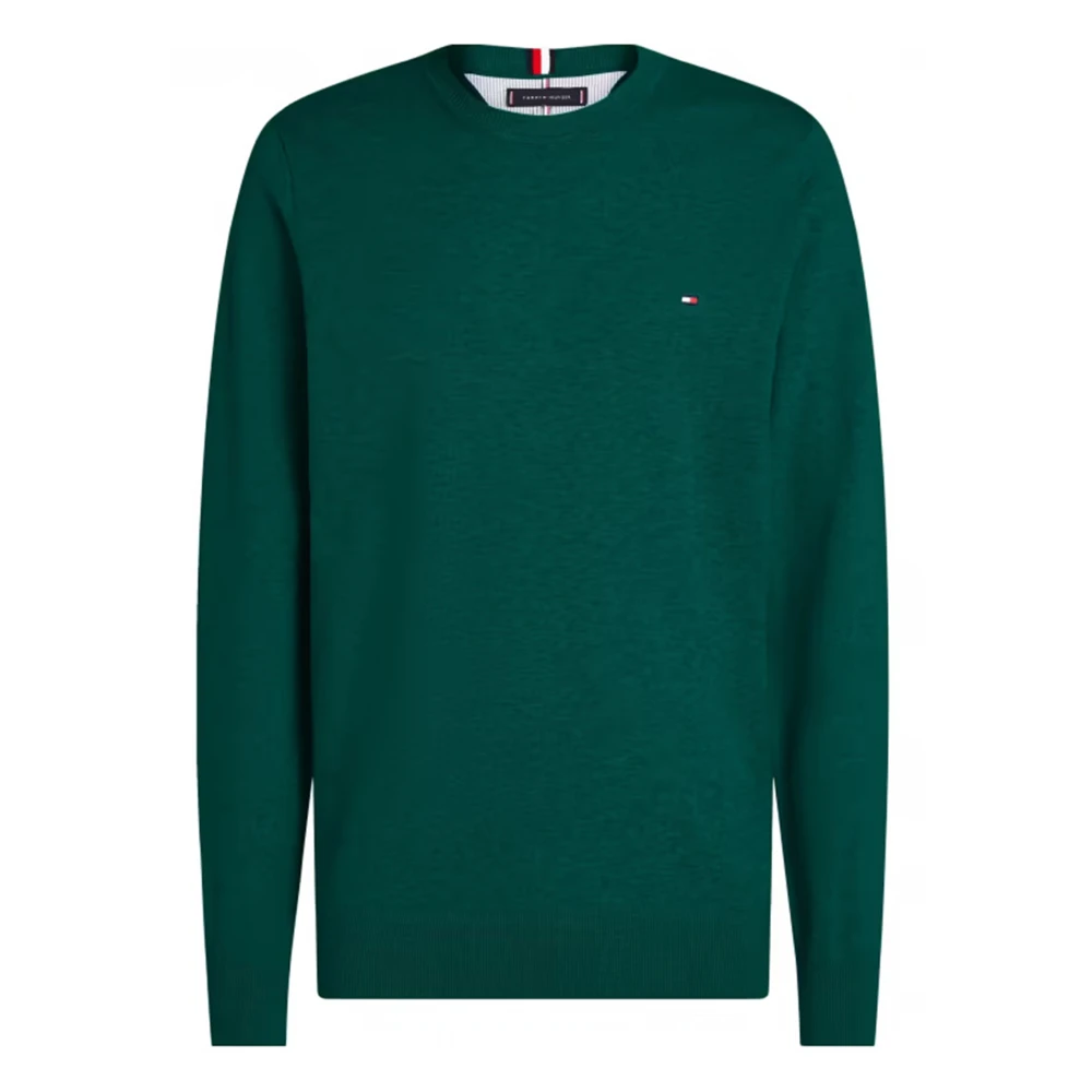 Tommy Hilfiger Ornamental Green Crew Neck Sweater Green Heren