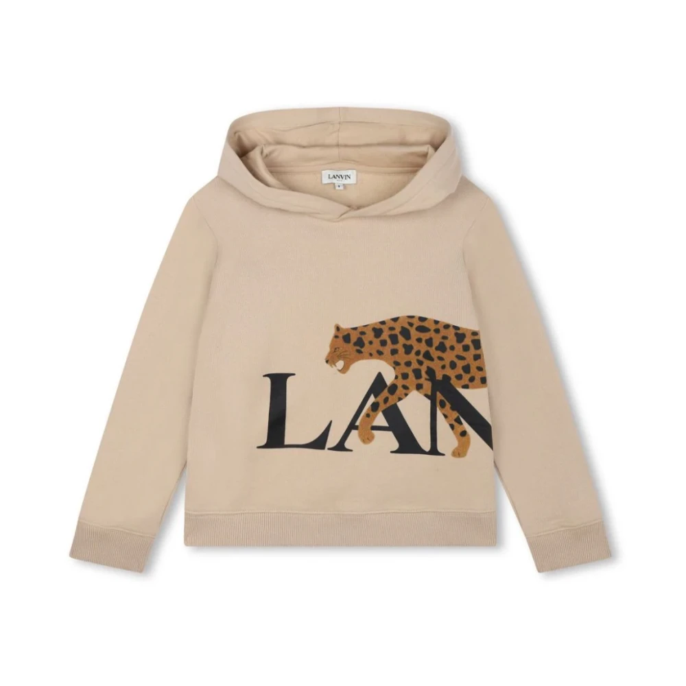 Lanvin Beige Logo Print Huvtröja Beige, Pojke