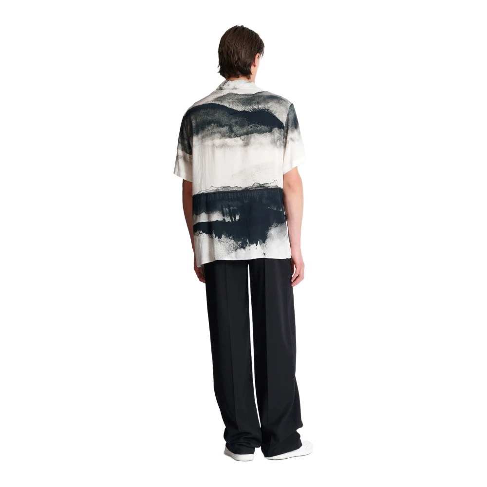 Balmain Pyjama shirt met Maan print White Heren
