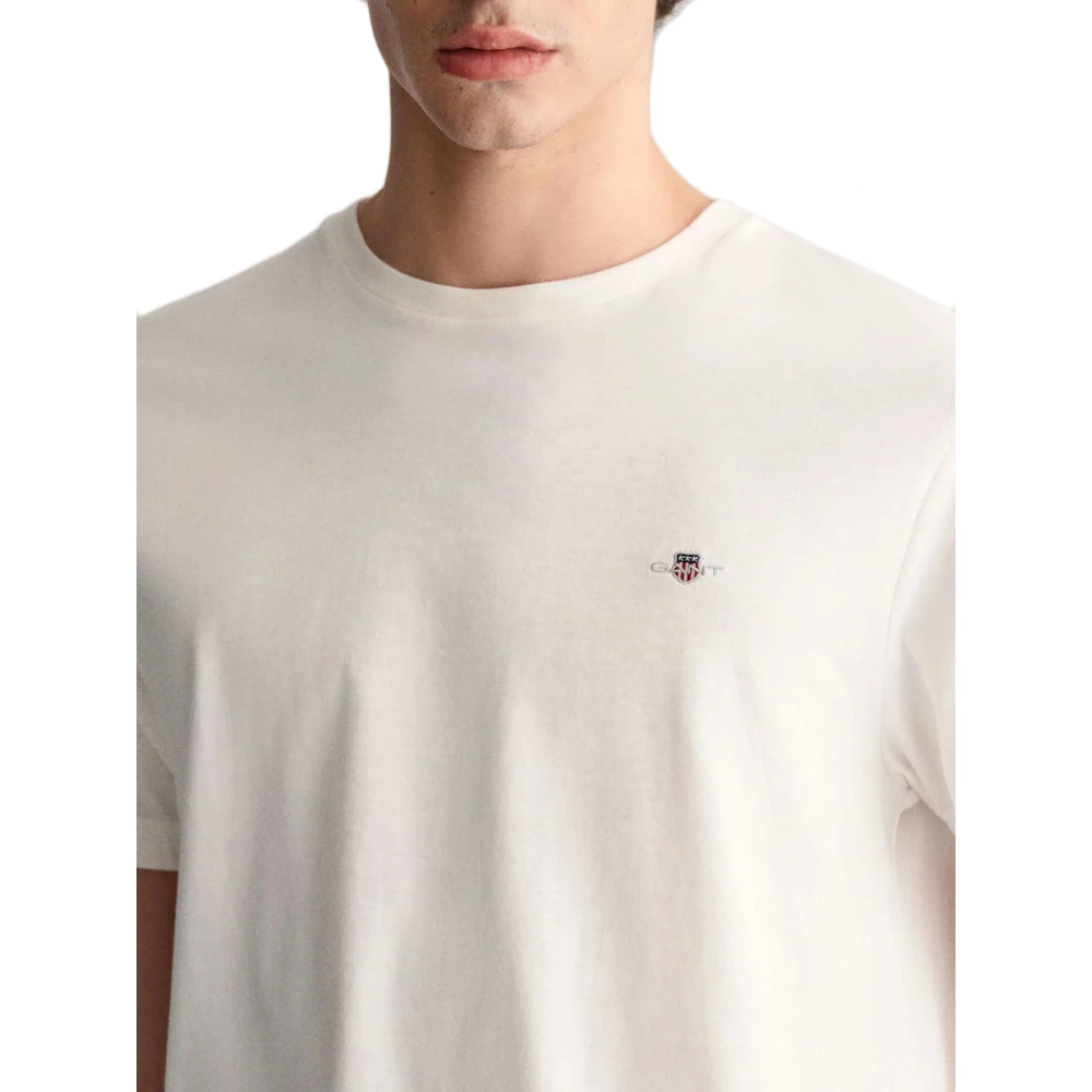 Gant T-Shirts White Heren