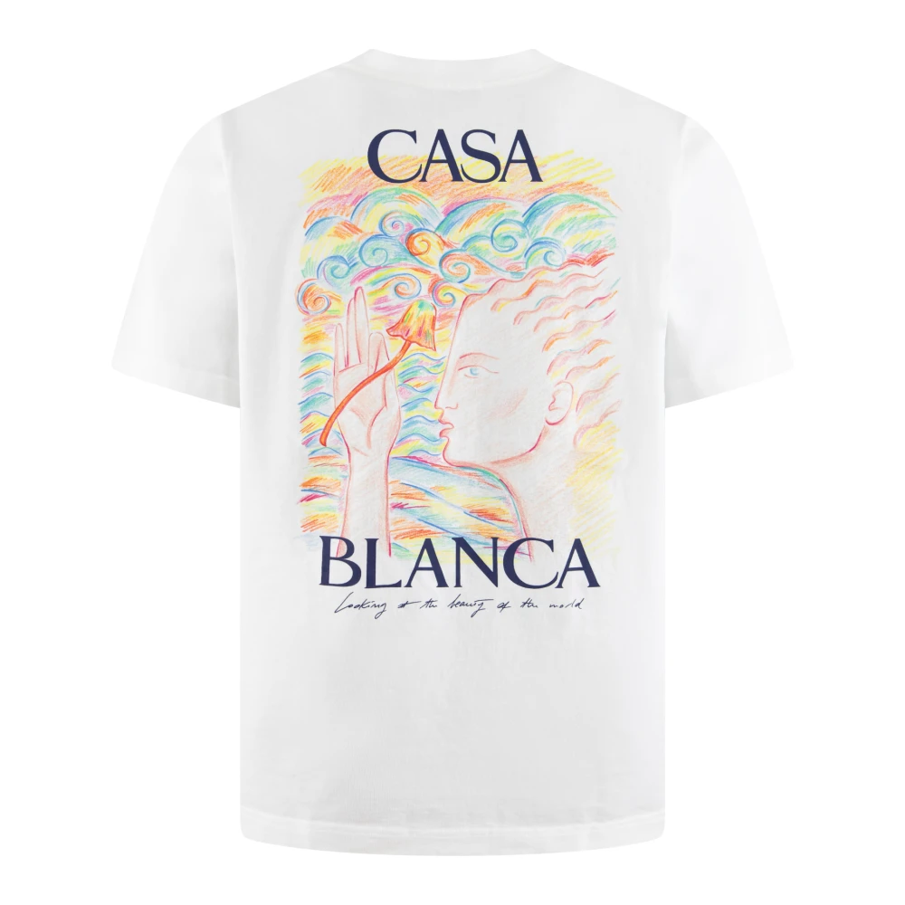 Casablanca Stijlvolle Heren Shirt met Paddenstoelengodin White Heren