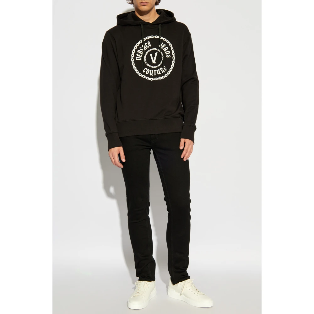 Versace Jeans Couture Sweatshirt met print Black Heren