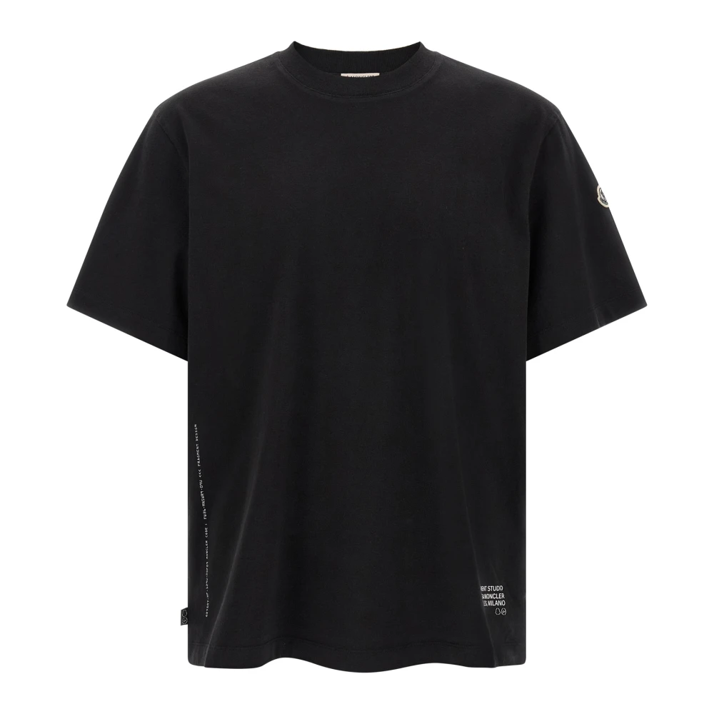 Moncler X Frgmt Men's Black Cotton Logo T-Shirt - Image 3