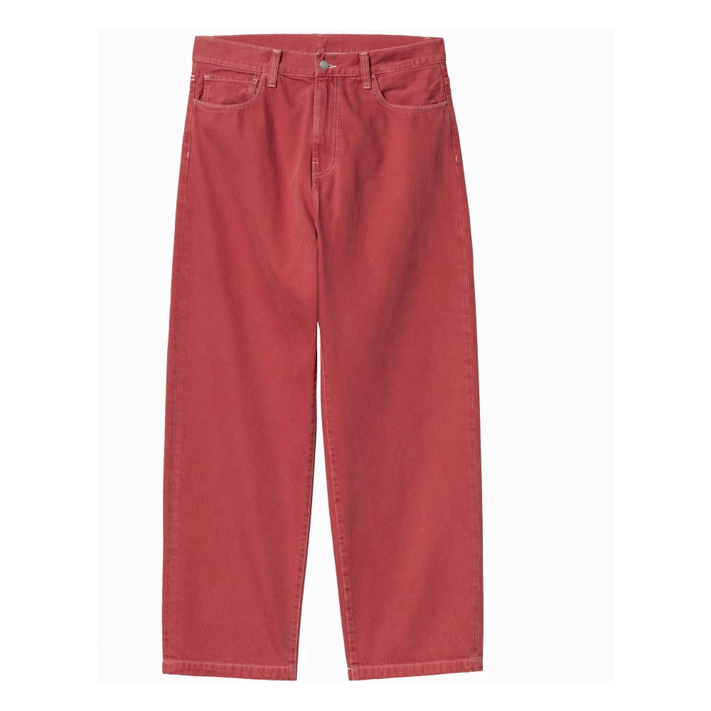 Carhartt WIP Stonewashed Denim Jeans Red Heren