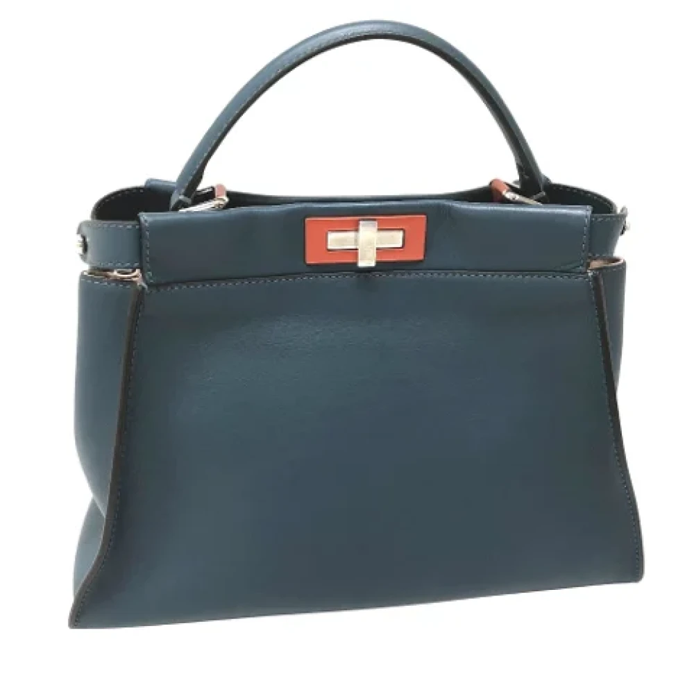 Fendi Vintage Pre-owned Leather fendi-bags Blue Dames