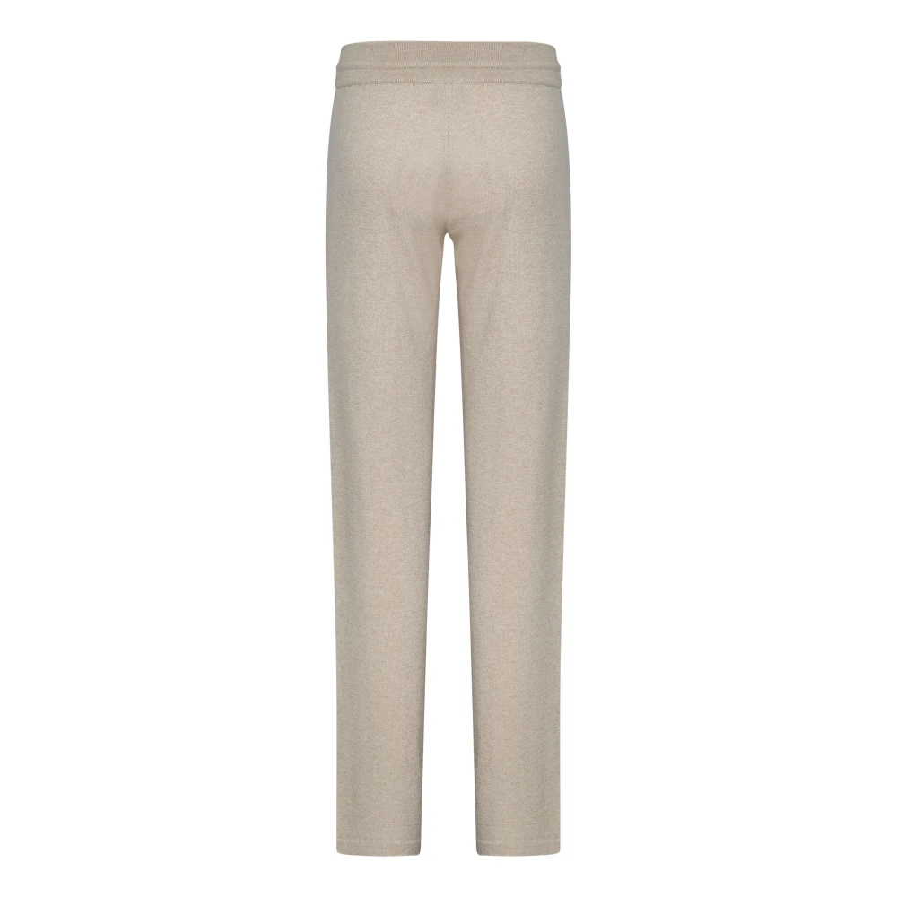 Malo Beige Cashmere Joggers Verhoog Garderobe Beige Dames