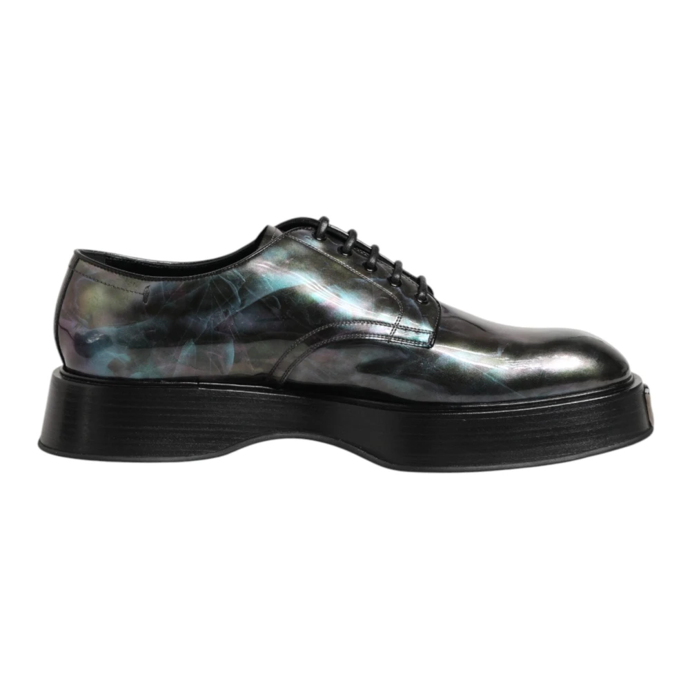Dolce & Gabbana Men's Multicolor Leather Lace-Up Formal Derby Shoes