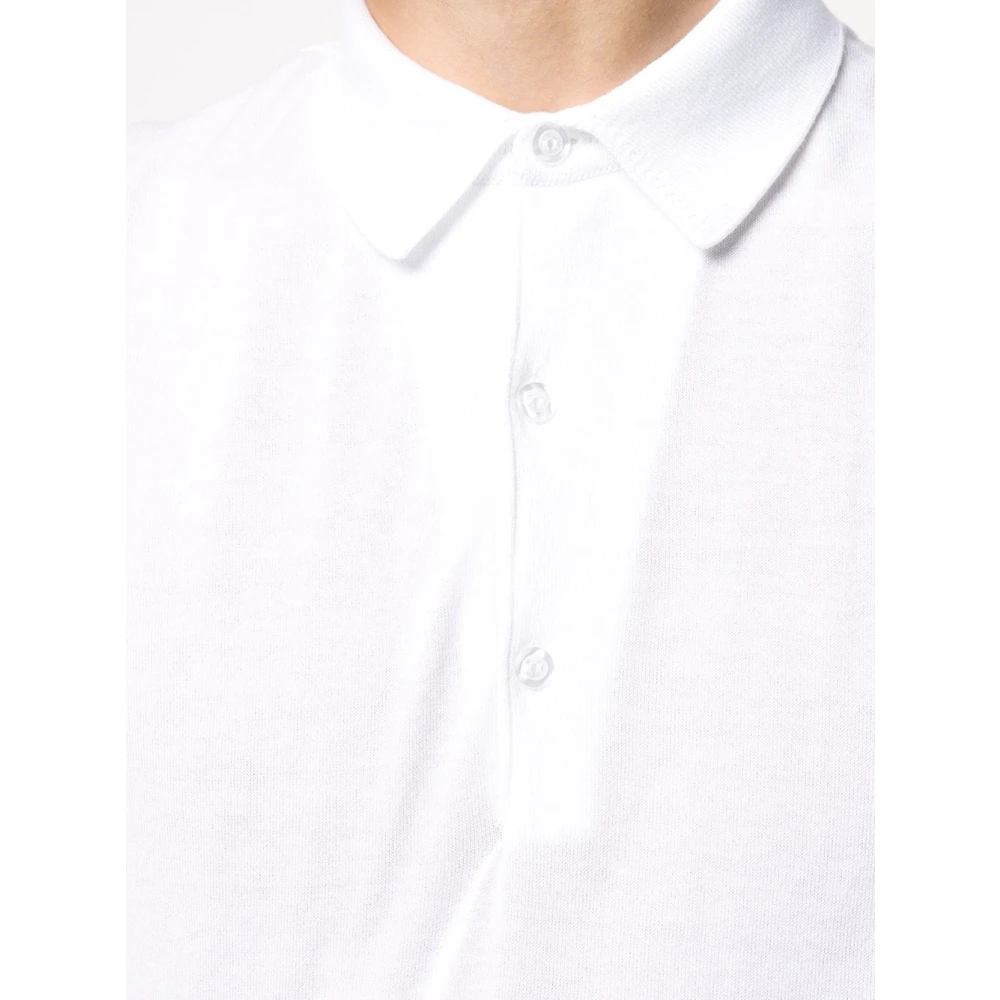 John Smedley Polo Shirts White Heren