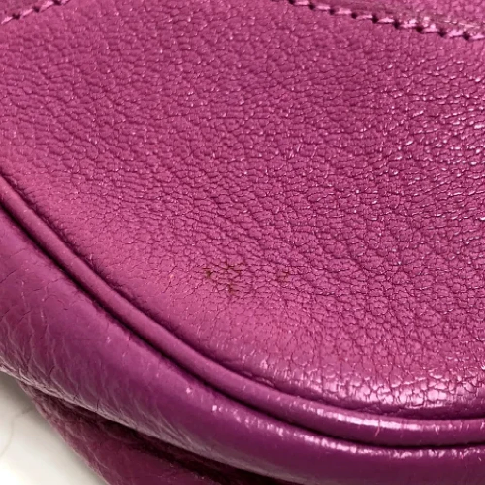 Hermès Vintage Pre-owned Leather shoulder-bags Purple Dames