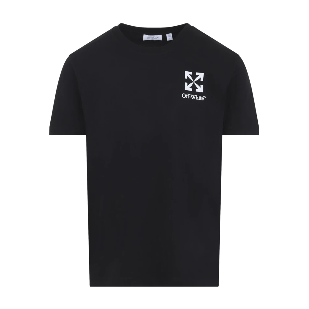 Off White Men's Black Logo Cotton T-Shirt - T-Shirts - M- Tops