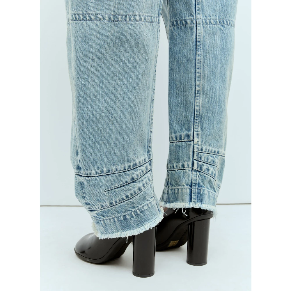 Jil Sander Bleach Wash Ballon Jeans Blue Dames