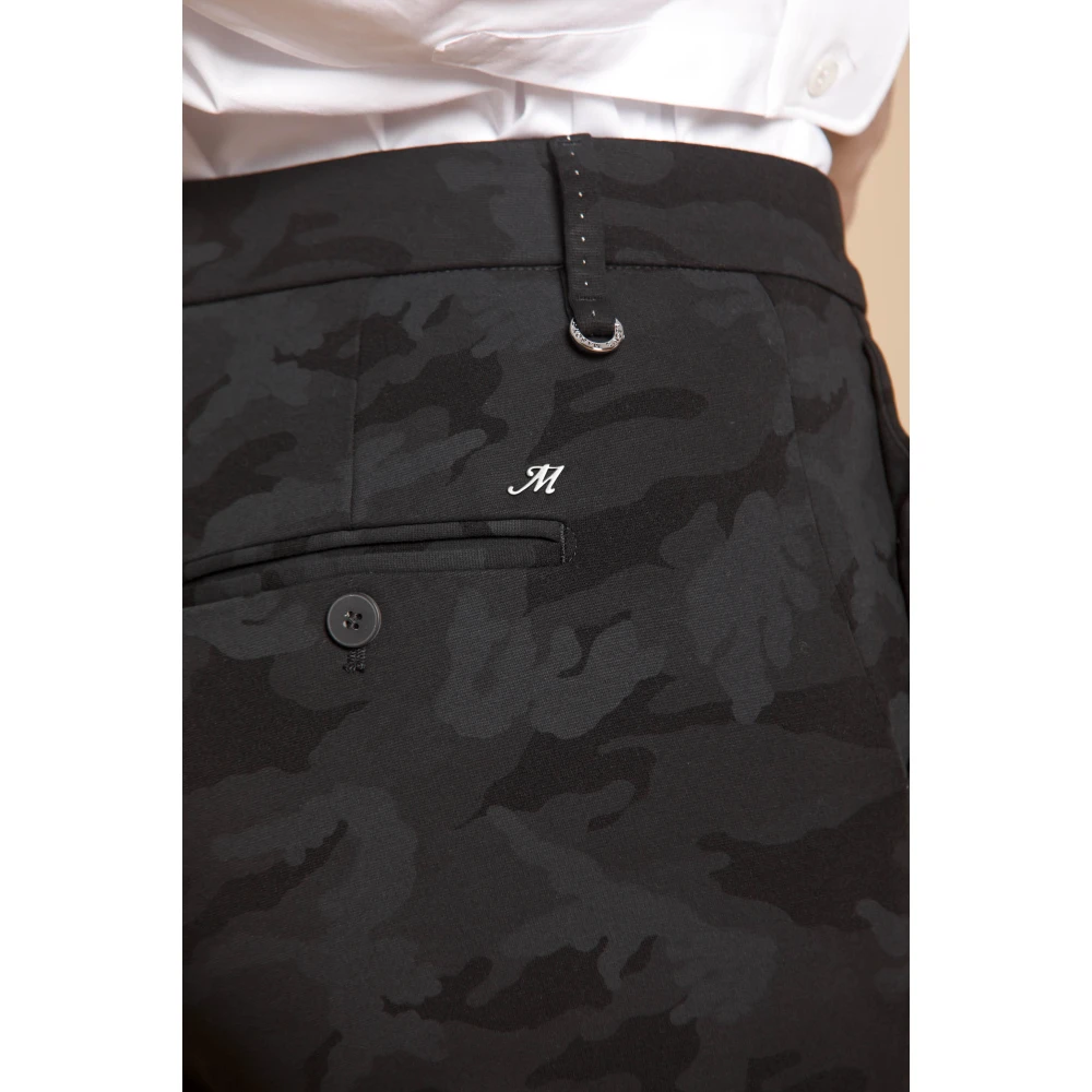 Mason's Camouflage Print Slim Women's Chino Pants Black Dames
