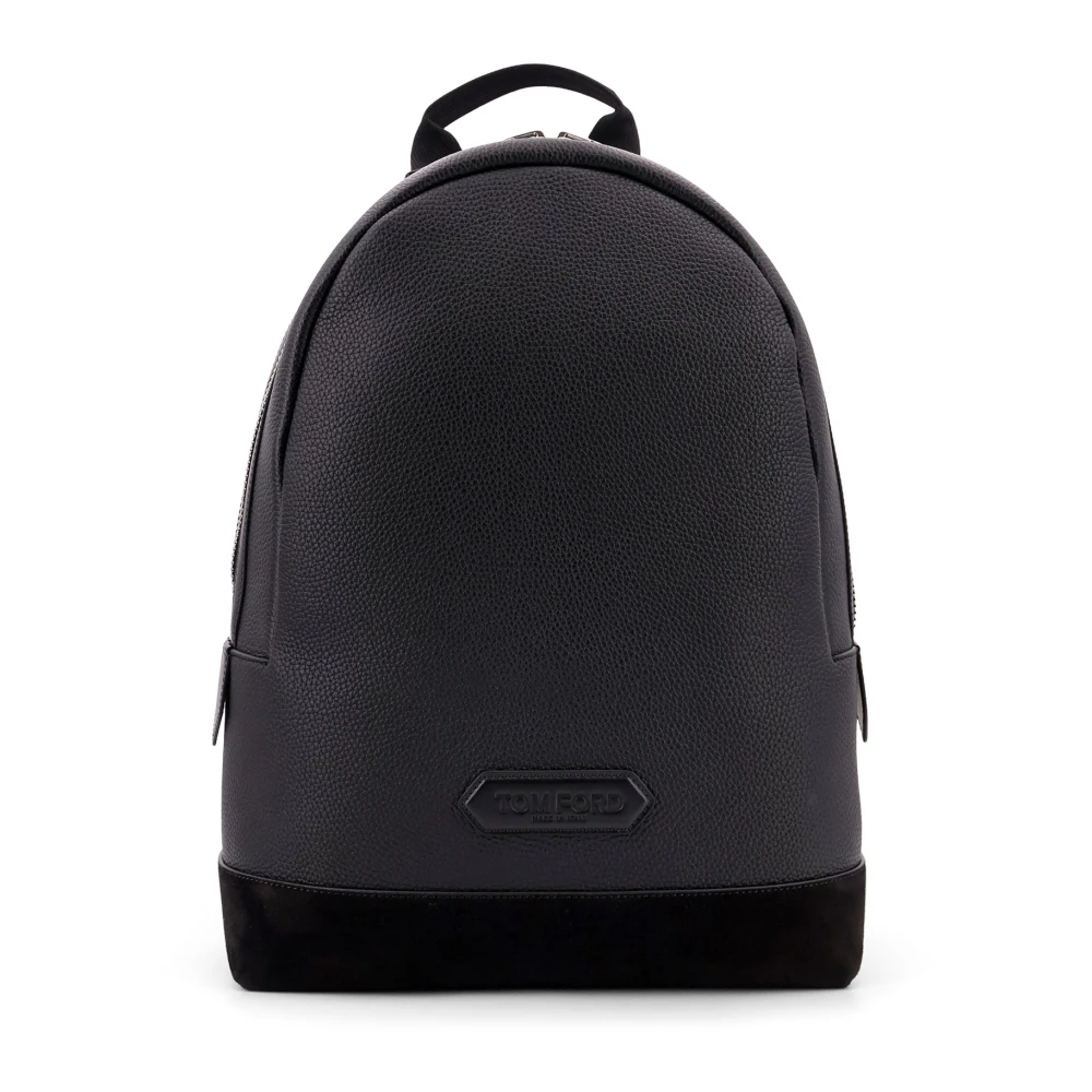 Tom Ford Sport Leren Rugzak met Suède Inzet Black Heren
