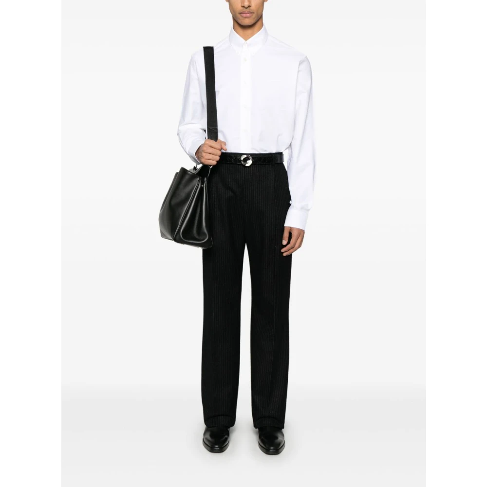 Givenchy Wit overhemd met knopen en afgeronde zoom White Heren