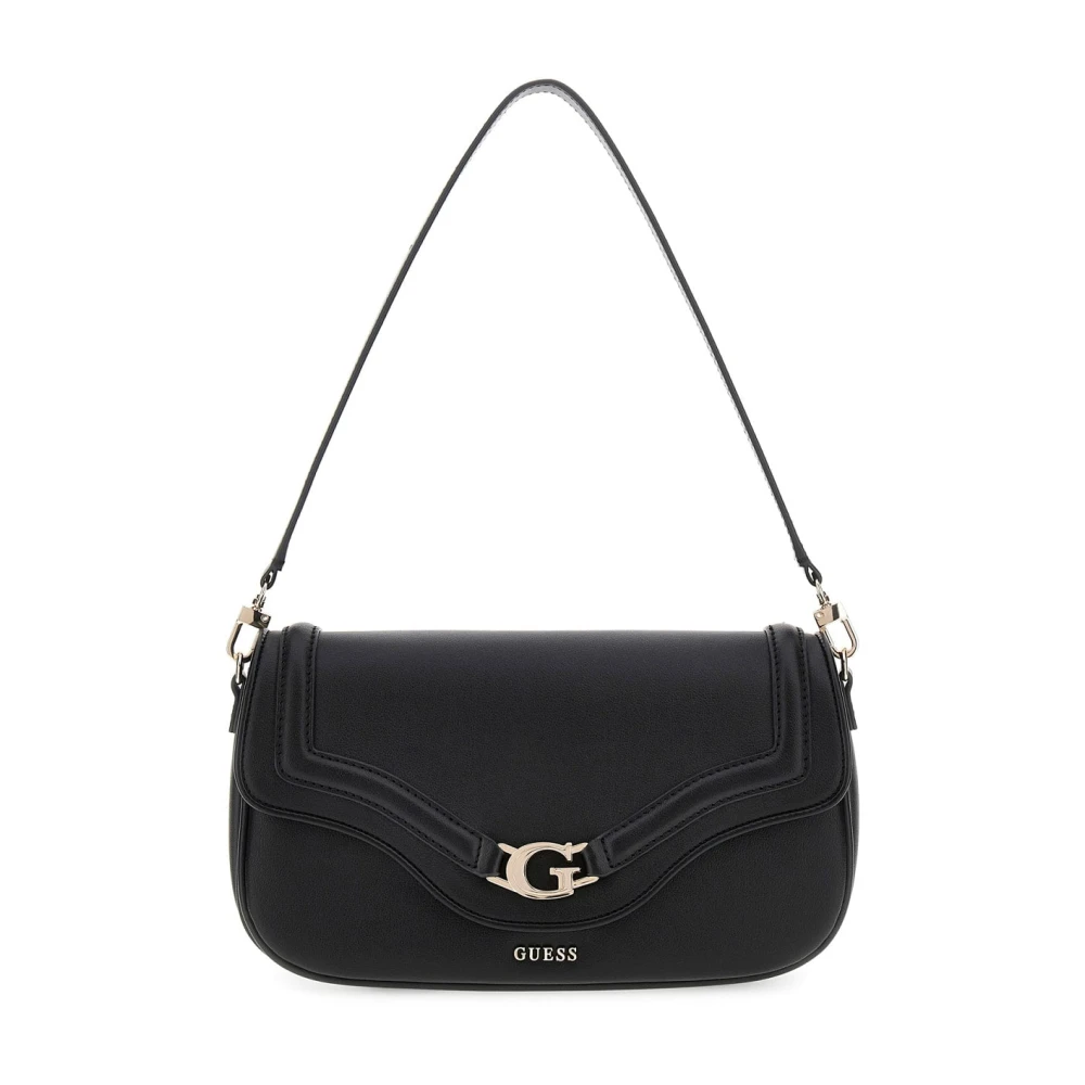 Guess Women's Black Shoulder Bags, One Size, Crossbody Handbag With Zipper Closure