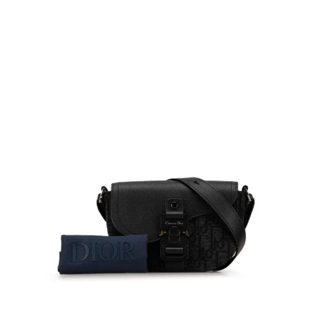 Dior Vintage Pre-owned Canvas shoulder-bags Black Dames
