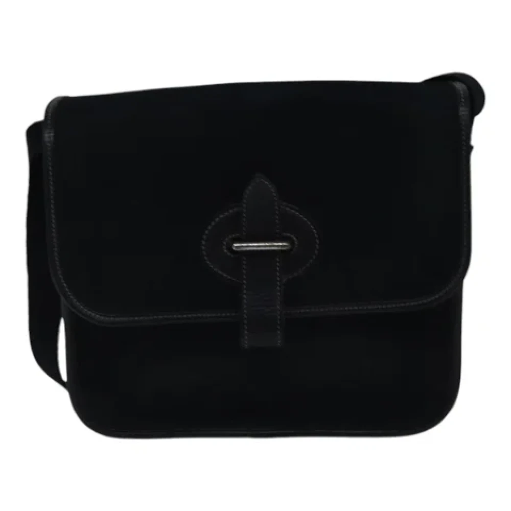 Hermès Vintage Pre-owned Canvas shoulder-bags Black Dames