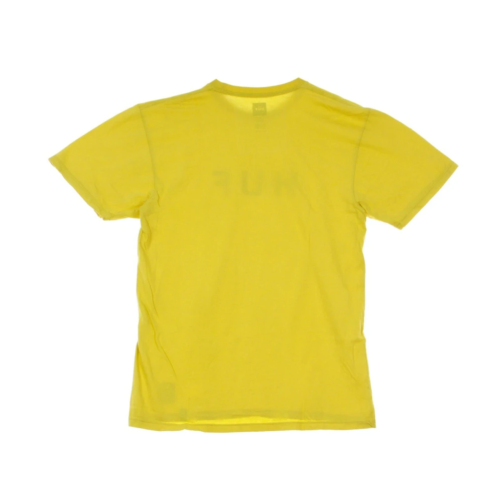 HUF Logo Heren T-Shirt Essentials Yellow Heren