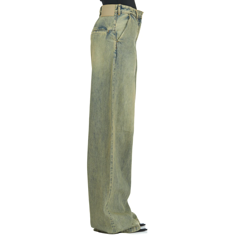 Entire Studios Denim Surface Wave Broek Blue Dames