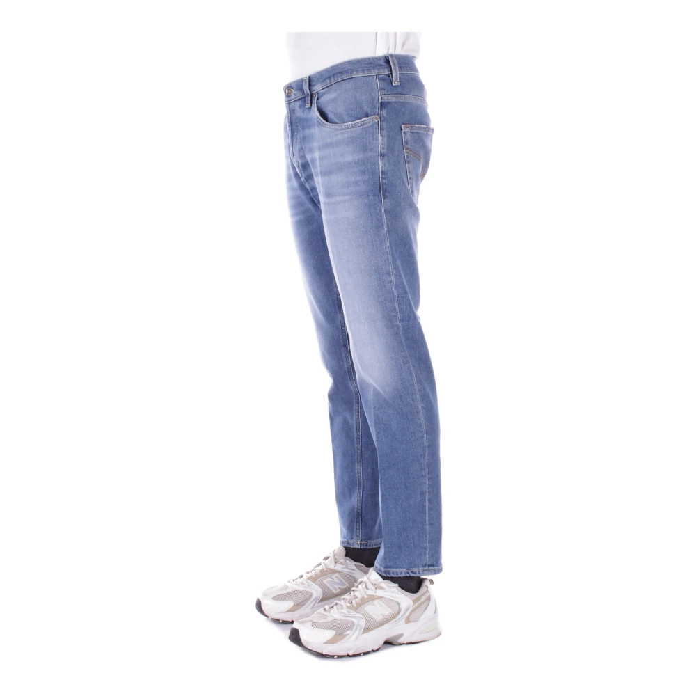 Dondup Blauwe Jeans met Logo Achterzak Blue Heren