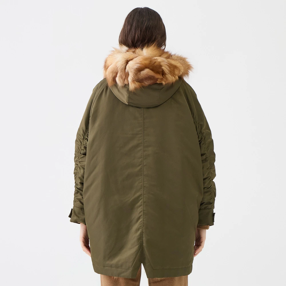 Ermanno Scervino Militair Groene Parka met Afneembare Vest Green Dames