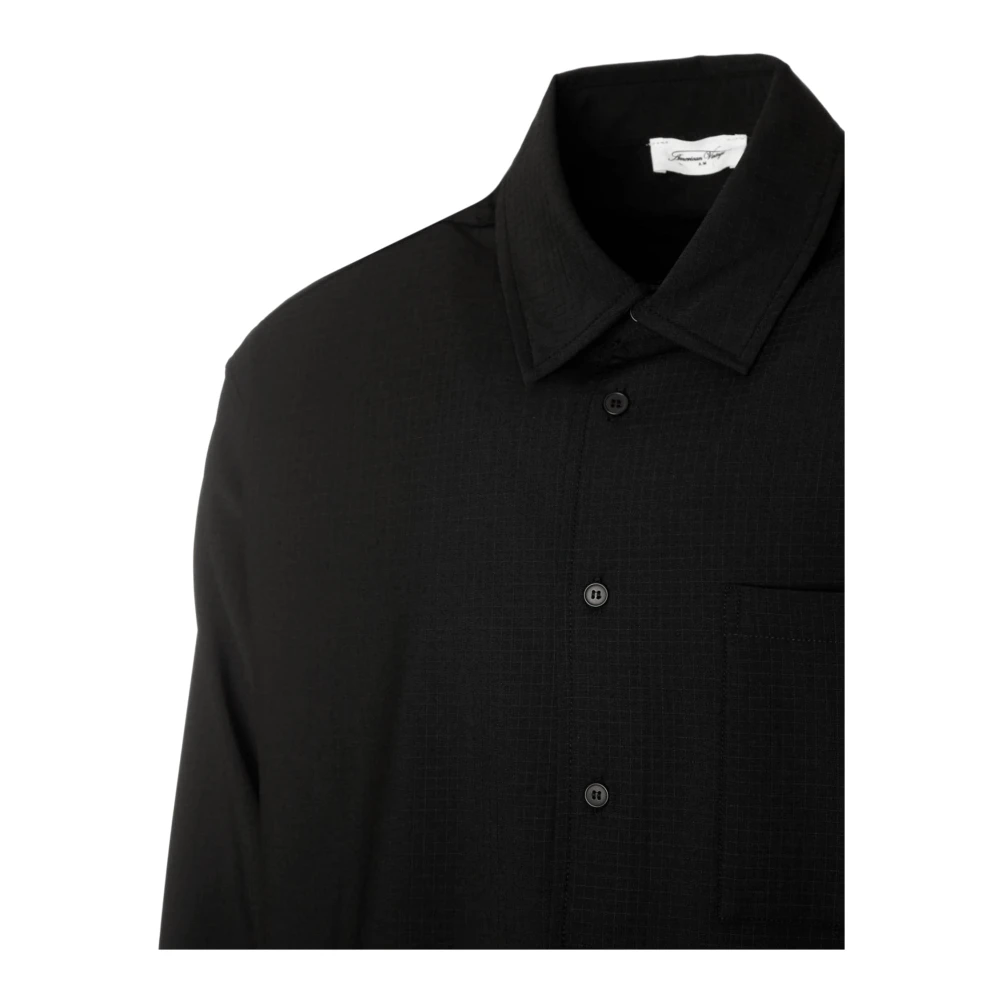 American vintage Casual geruite overhemd Black Heren