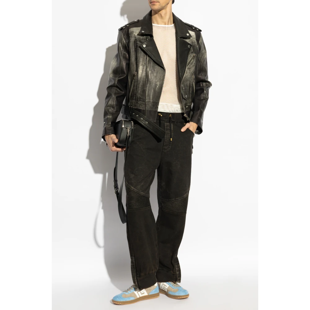 Balmain Broek met vintage effect Black Heren