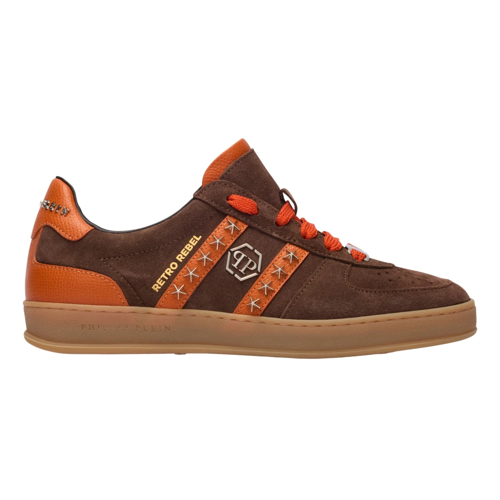Philipp Plein Retro Rebel Low-Top Sneakers unisex Schoenen Bruin