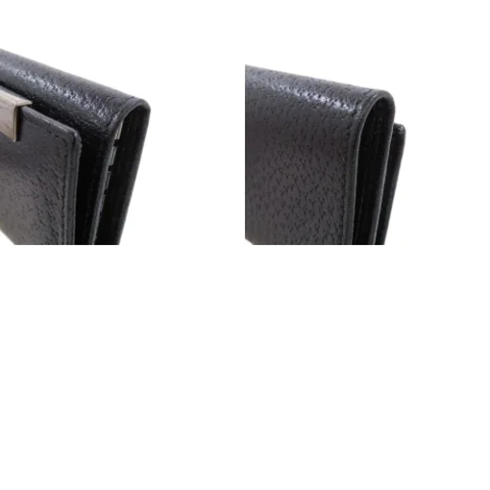 Gucci Vintage Pre-owned Leather key-holders Black Dames