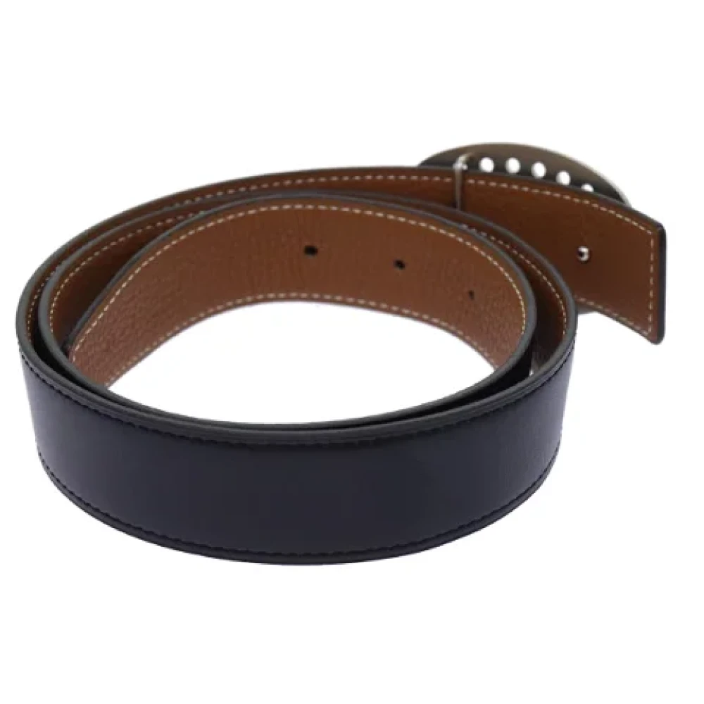 Hermès Vintage Pre-owned Leather belts Black Dames