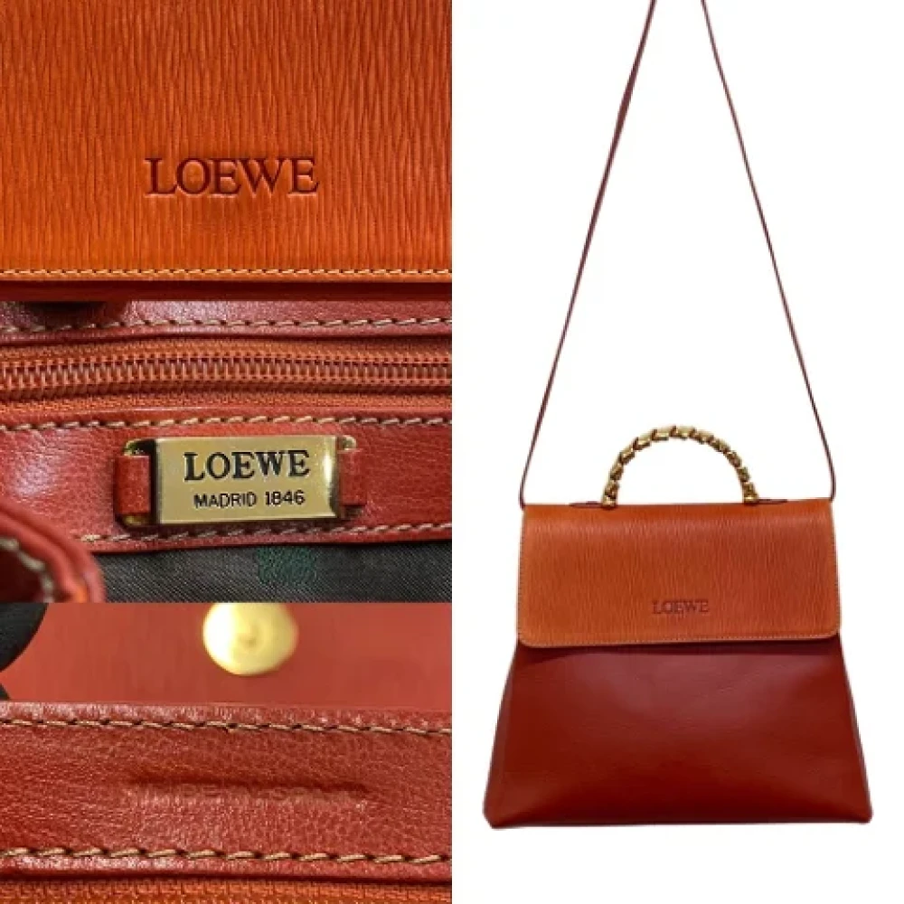Loewe Pre-owned Fabric handbags Brown Dames
