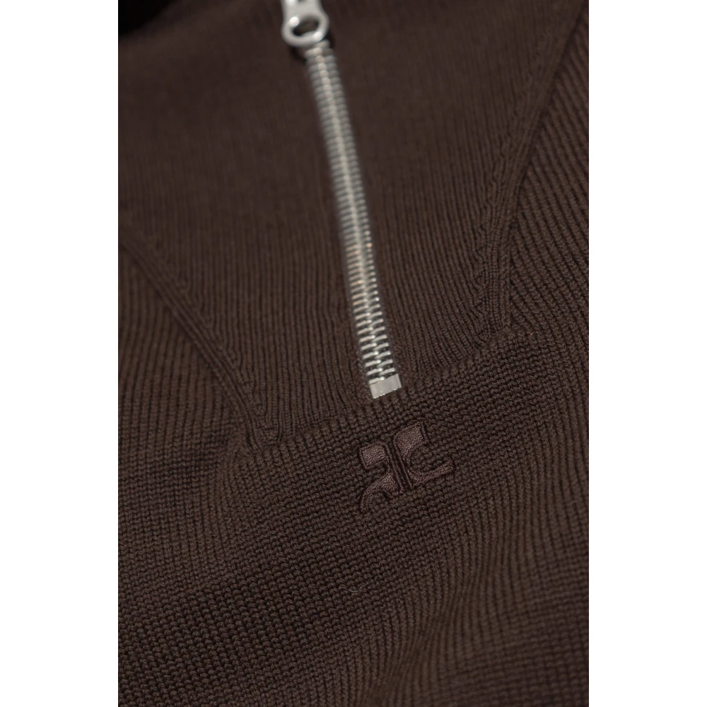 Courrèges Tucker Sweater Brown Dames