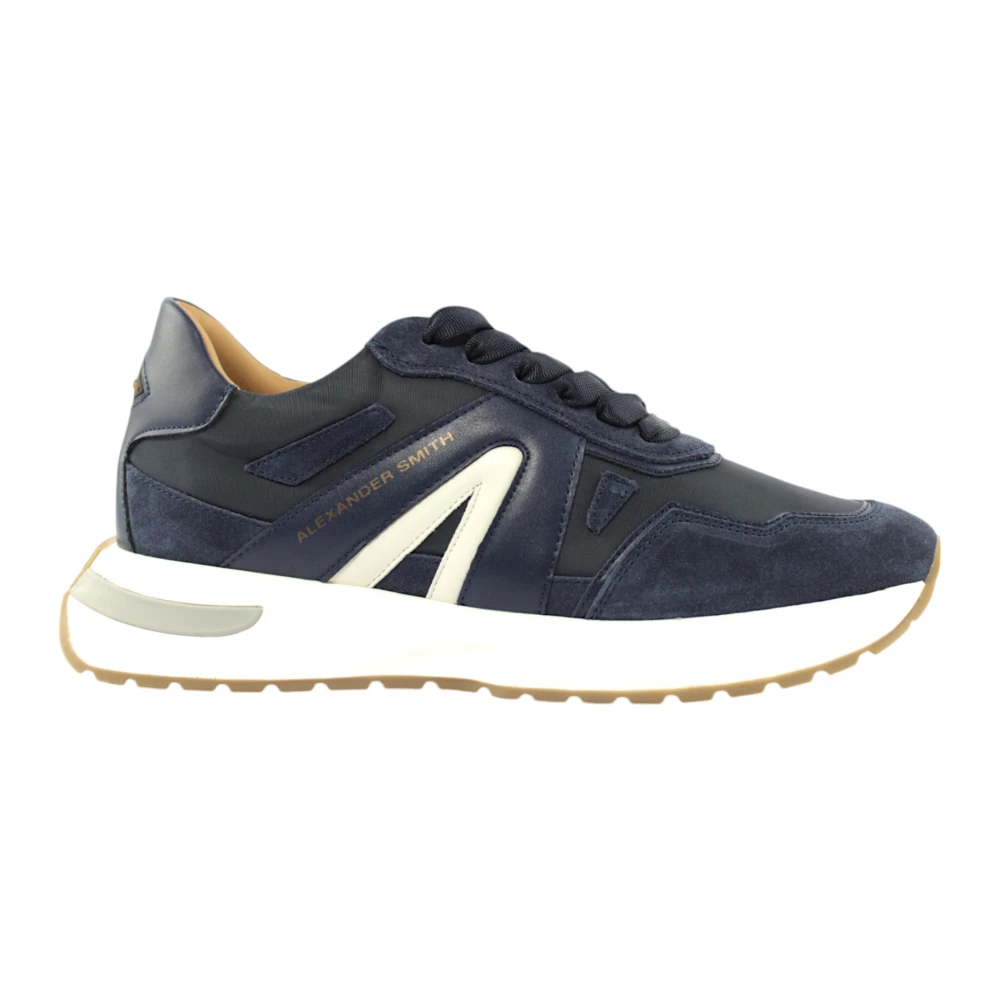 Alexander Smith Blauwe Casual Sneakers voor Mannen Heren Schoenen