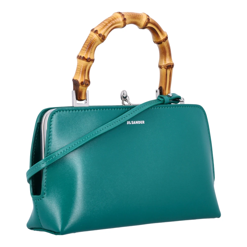 Jil Sander Smaragd Bamboe Handtas Green Dames