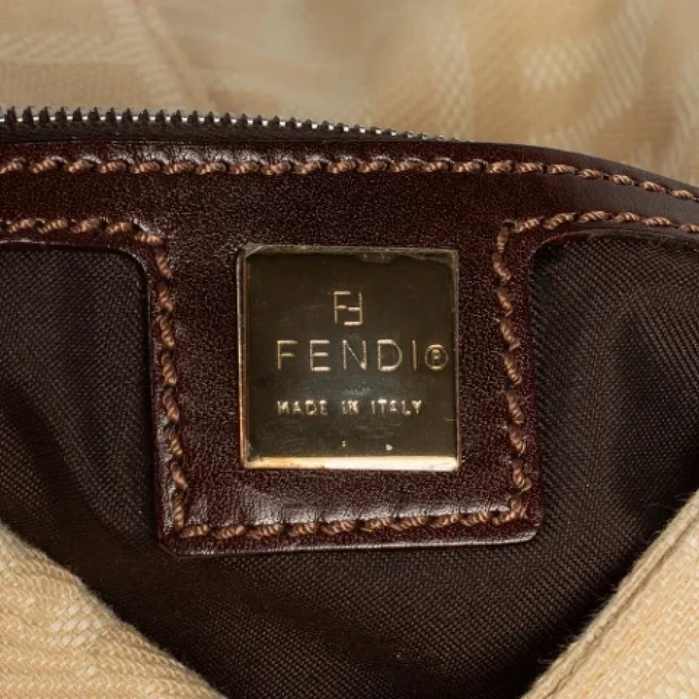 Fendi Vintage Pre-owned Canvas fendi-bags Beige Dames