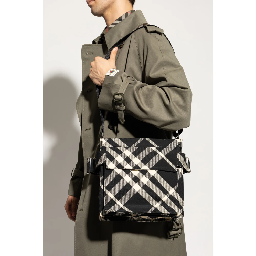 Burberry Check schoudertas Black Heren