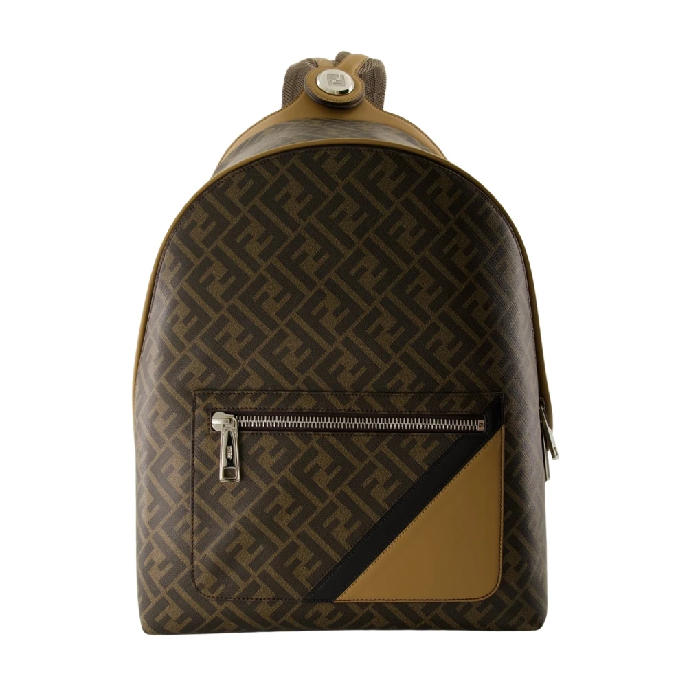 Fendi Diagonale Spijker Rugzak Brown Heren