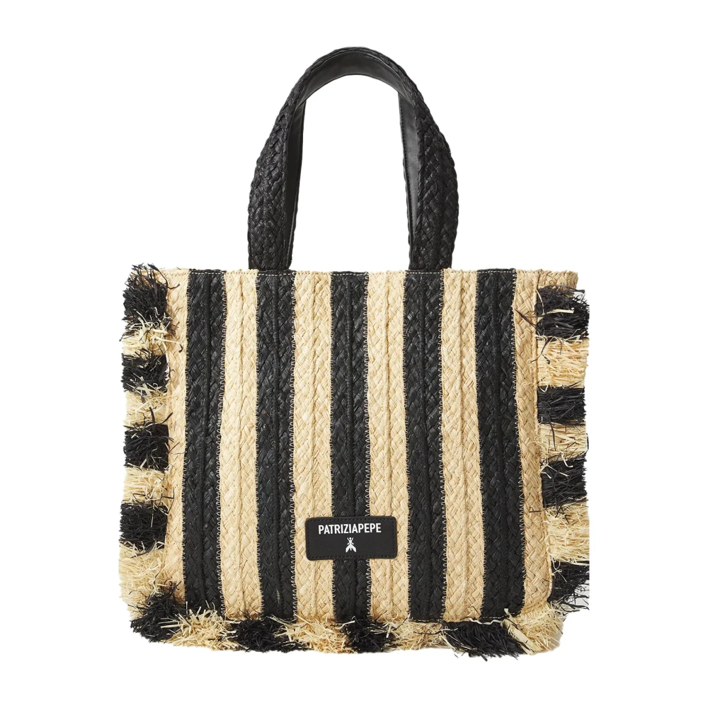 Patrizia Pepe Beige Randig Totebag
