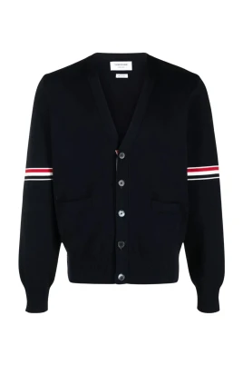 Cotton Milano Stitch V-Neck Cardigan