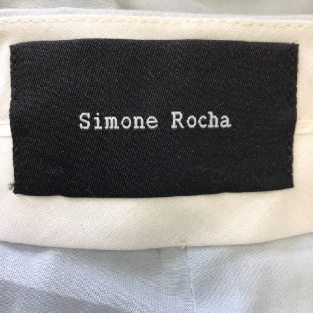 Simone Rocha Pre-owned Cotton bottoms Blue Dames