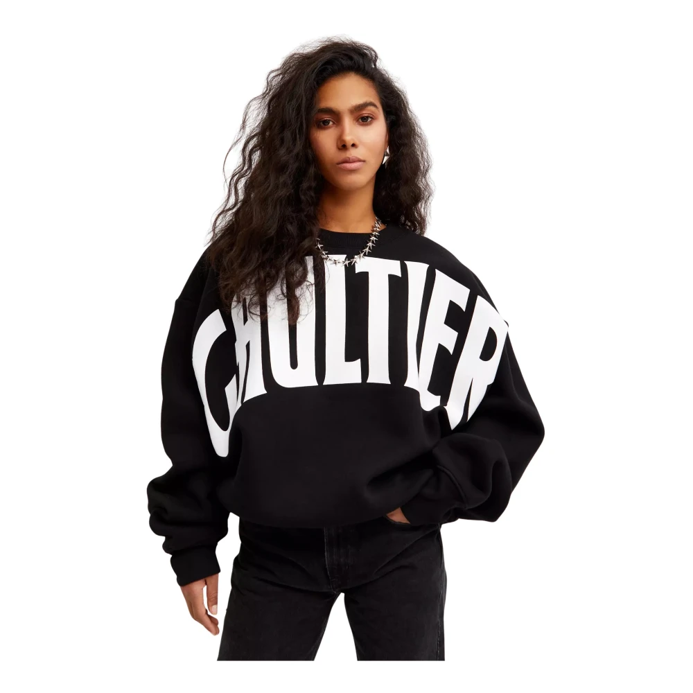 Jean Paul Gaultier Zwart Logo Sweatshirt Black Dames