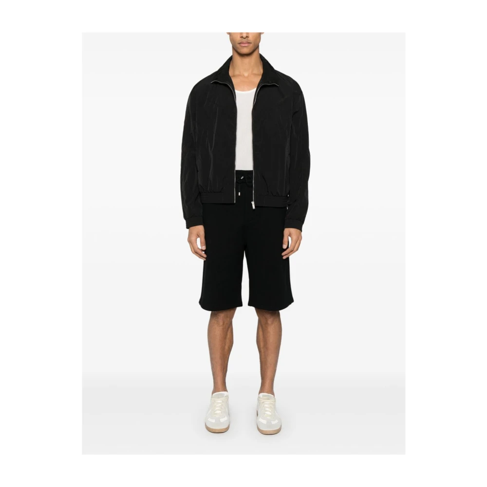 Saint Laurent Zwarte Wollen Jas Black Heren