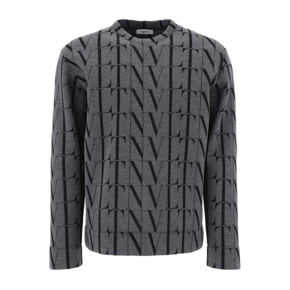 Valentino Luxe Grijze Katoenen Sweatshirt voor Heren Gray Heren