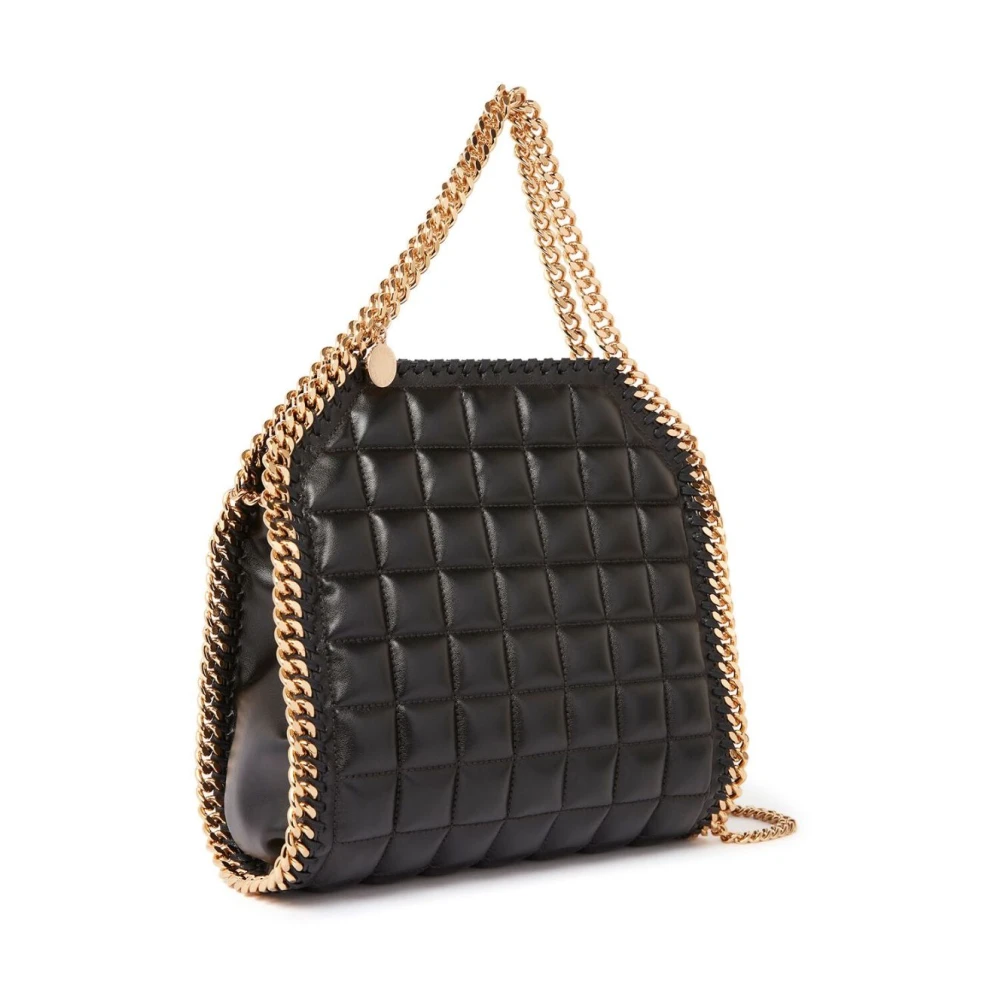 Stella Mccartney Zwarte Quilted Falabella Tote Tas Black Dames