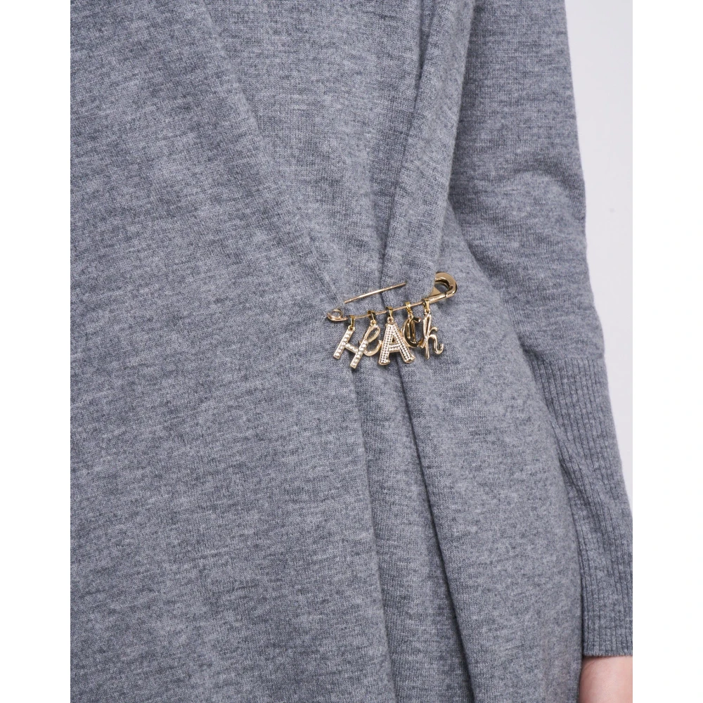 Silvian Heach Gebreide Jurk met Broche Gray Dames