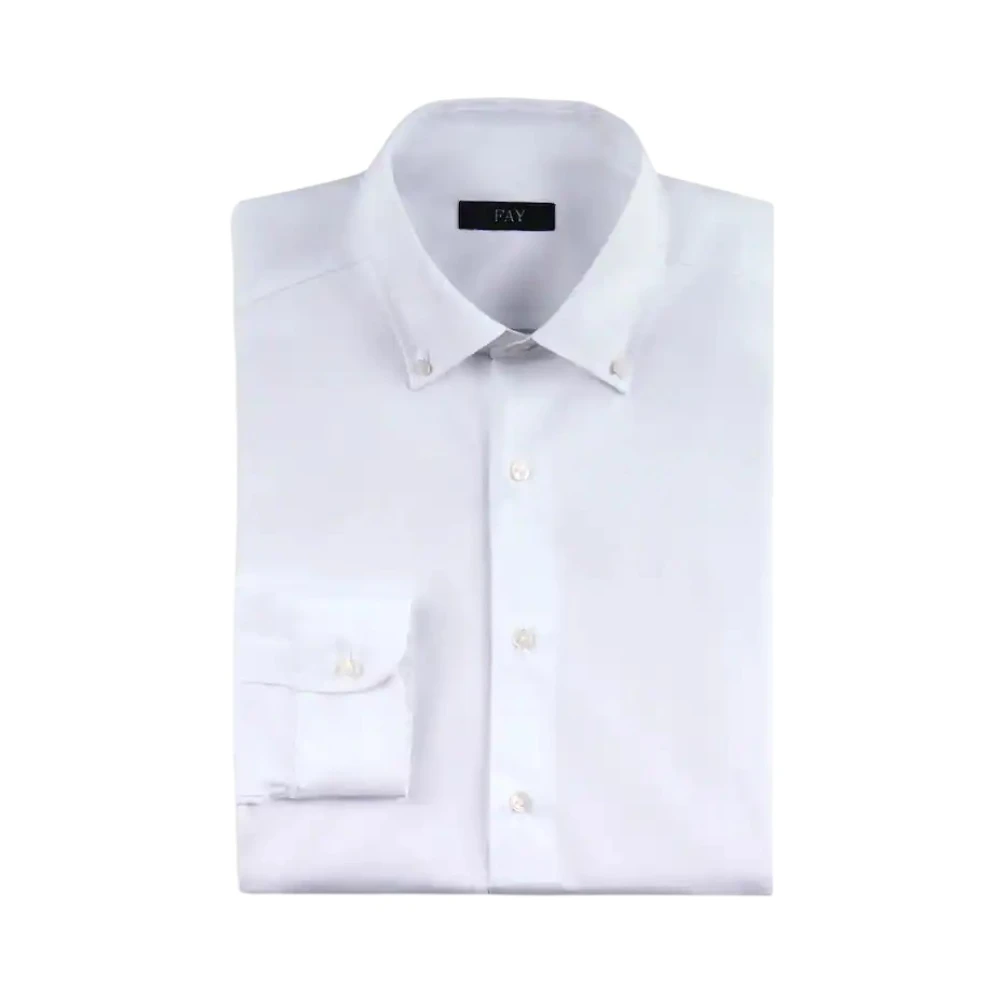 Fay Witte Shirt voor Mannen White Heren